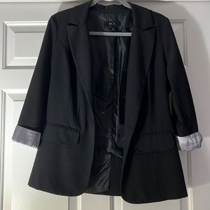 BCX Striped Cuffed Blazer